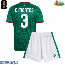 Mexico Cesar Montes #3 Hjemmedraktsett Barn VM 2026 Kortermet (+ Korte bukser)